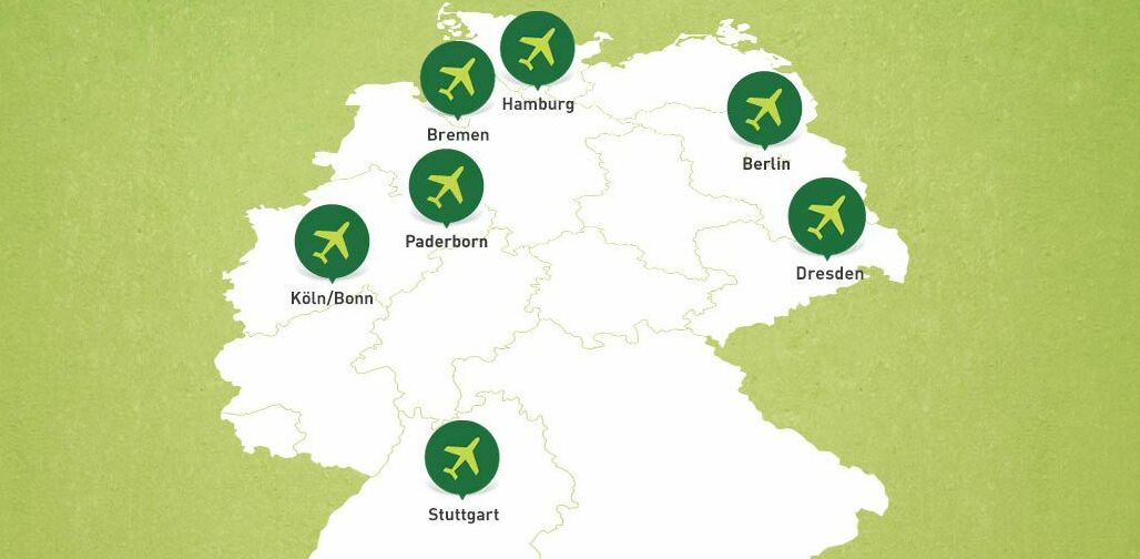 Karte Flughäfen Spende Dein Pfand